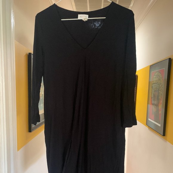 Anthropologie Meadow Rue V Neck Stetchy Dress with Drapey Front and Back Detail - Picture 6 of 7